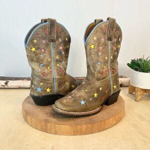 Dan Post Girls' Starlett Brown Leather Cowboy Boots 12.5D